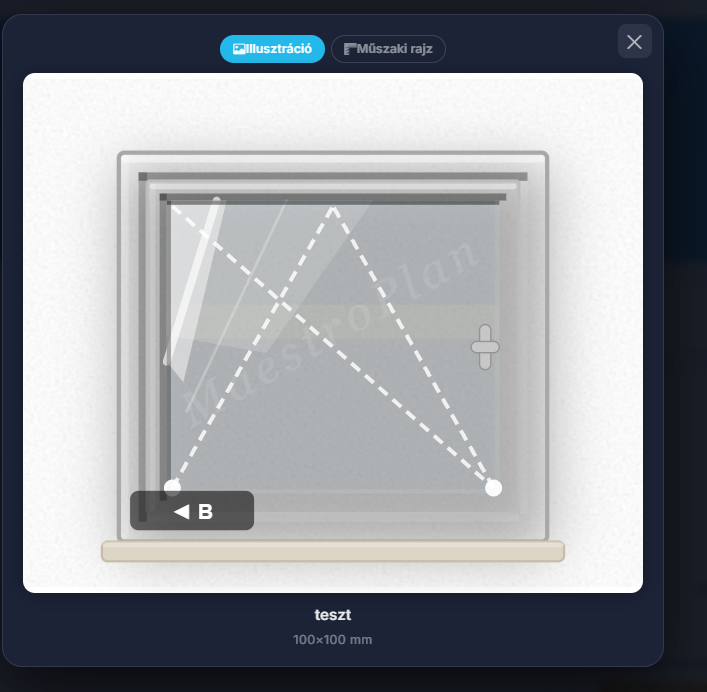 MaestroPlan ügyfélportál – illusztráció felugró nézet